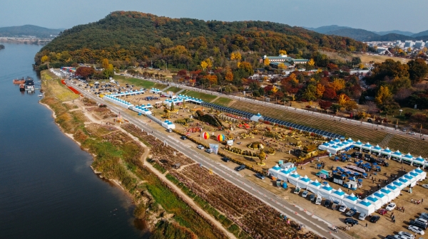 제20회 백제고도부여국화축제 포스터 및 지난해 행사 모습. (사진=부여군)