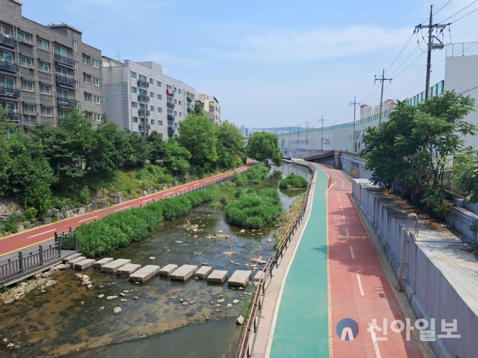 '푸르지오 라디우스 파크' 인근 우이천 산책로. (사진=남정호 기자)