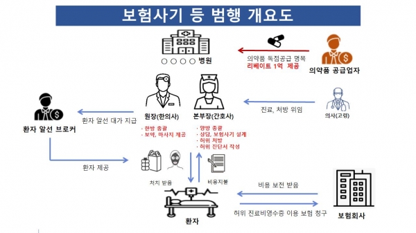 보험사기 등 범행 개요도/제공=부산경찰청