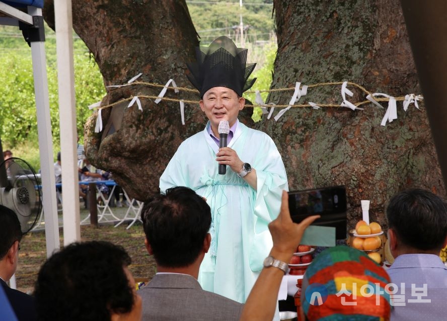 서구 괴곡동 느티나무 목신제 개최. 사진=대전 서구