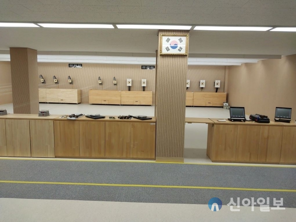 대전서부교육지원청, 대전도마중학교 사격장 수선 작업 완료. (사진=대전서부교육지원청 시설지원과)