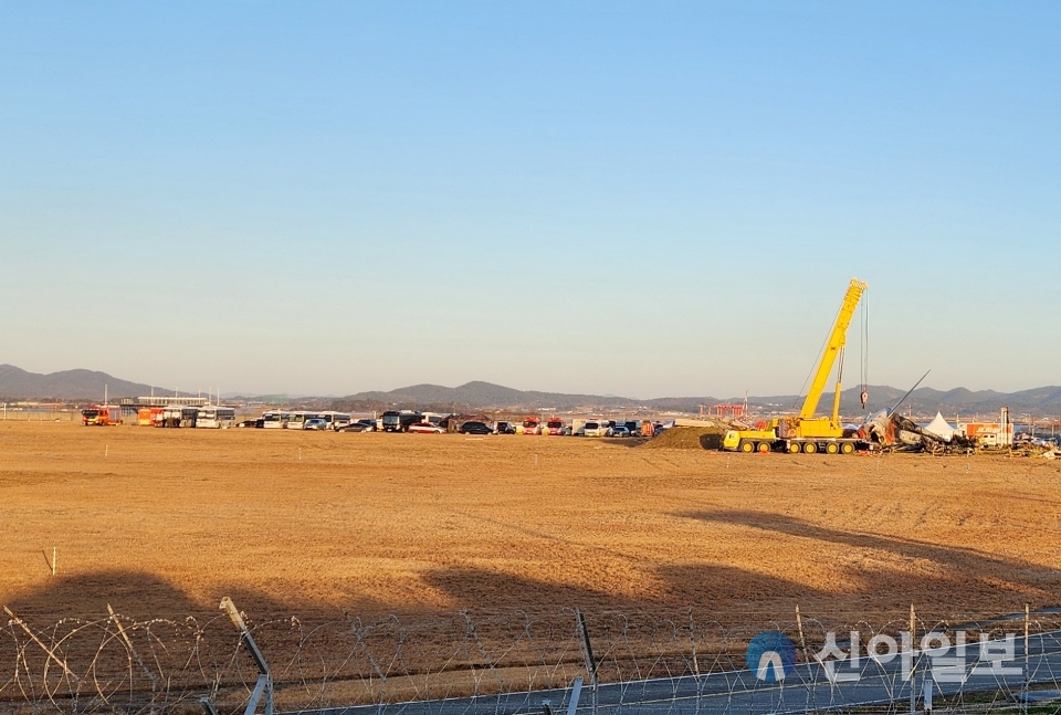 지난달 31일 전남 무안공항 제주항공 여객기 사고 수습 현장. (사진=천동환 기자)