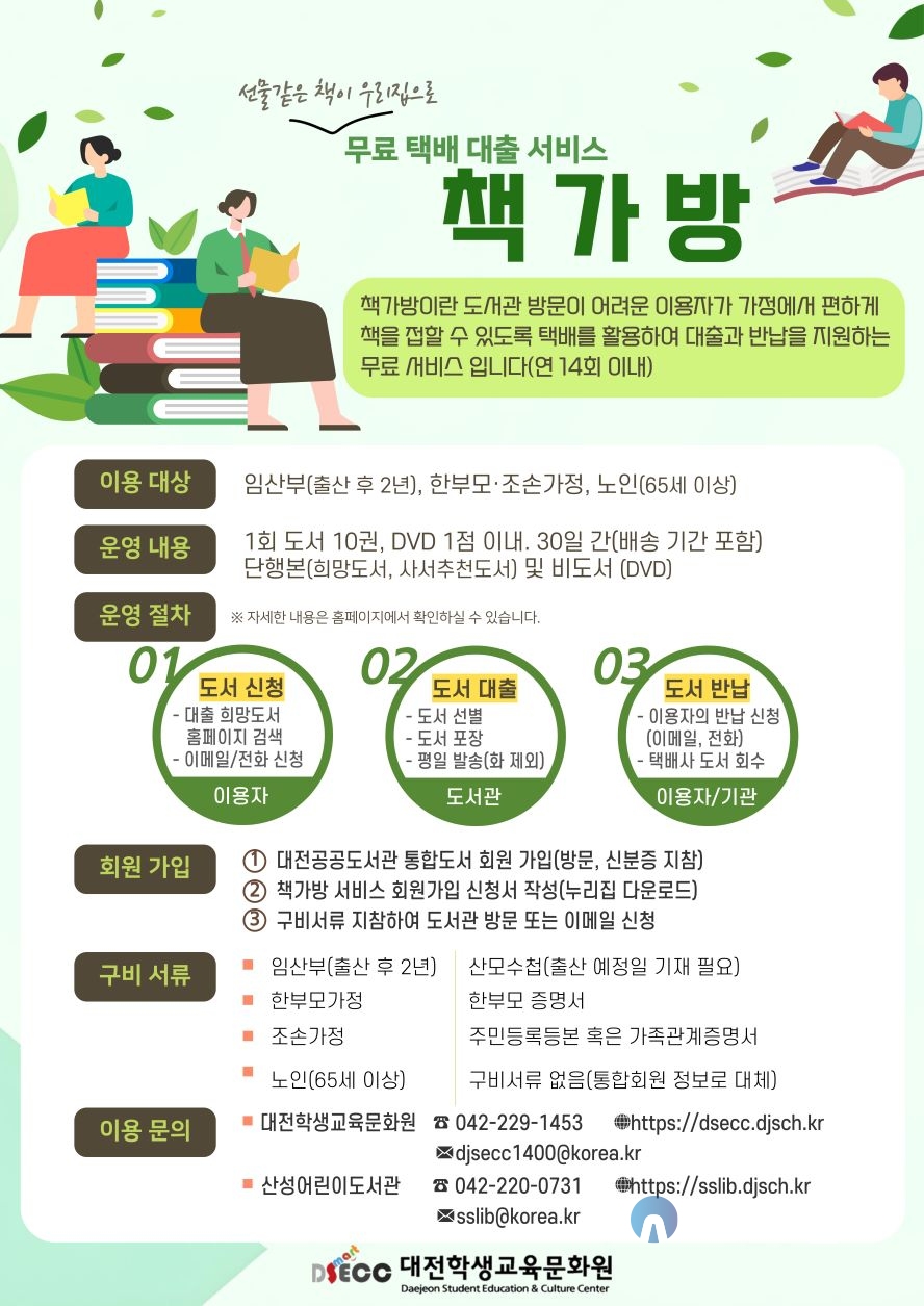 2025년 「책가방」 서비스 홍보 이미지. 자료=대전학생교육문화원