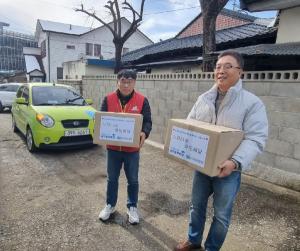 삼척시사회복지협의회, 삼척블루파워와 함께 사랑나눔 푸드배달사업 진행